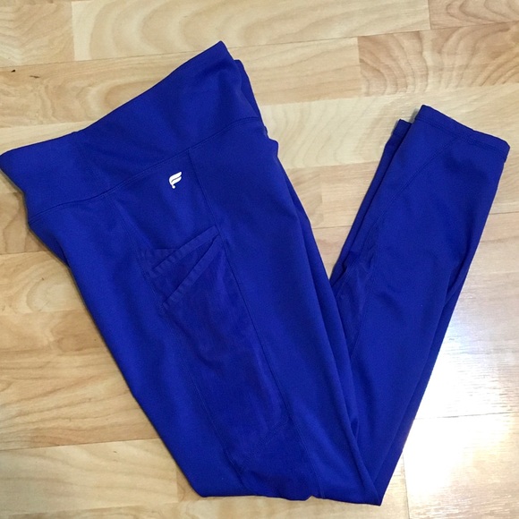 Fabletics Pants - FABLETICS Trinity blue high waist pocket leggings